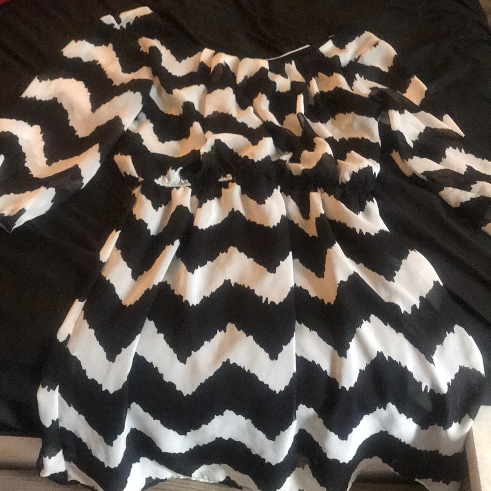 Black & White off the shoulder dresss